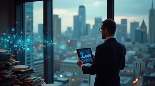 UK CFO using a Power BI dashboard to transform complex financial data into clear, actionable insights for ROI.