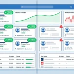 Split dashboard comparing high CRM data quality with clean records against low CRM data quality causing forecast errors