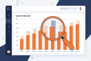 Chart illustrating the cost bad CRM data has on sales forecasting, with duplicate pipeline records inflating projected revenue