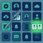 Magnifying glass inspecting app tiles in a marketplace grid to find the best CRM deduplication tool for Pipedrive contact data